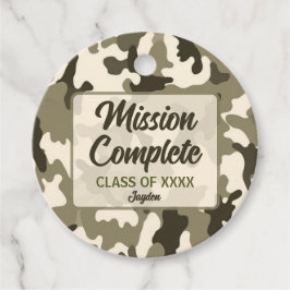 Rustikales Camouflage Earthy Shades Brown & Tan Geschenkanhänger