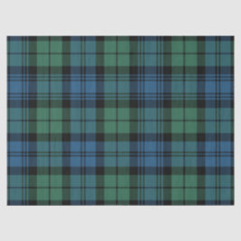 Rustikales Campbell Kariert Blue Green Tartan Seidenpapier
