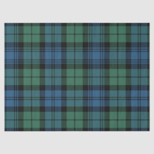 Rustikales Campbell Kariert Blue Green Tartan Seidenpapier