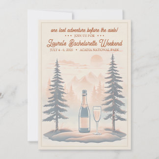 Rustikales Camping Bachelorette Einladung, 12x18 n Einladung