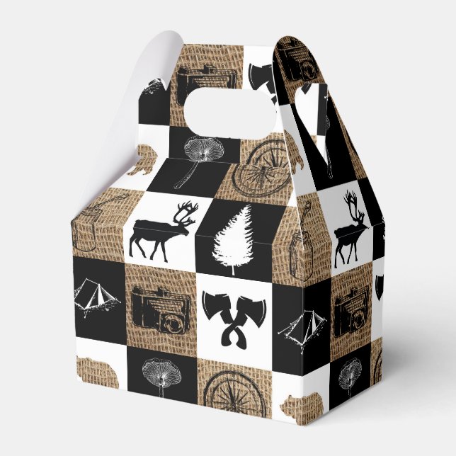 Rustikales Camping Outdoor Adventure Geschenkschachtel (Vorderseite)