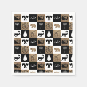 Rustikales Camping Outdoor Adventure Serviette