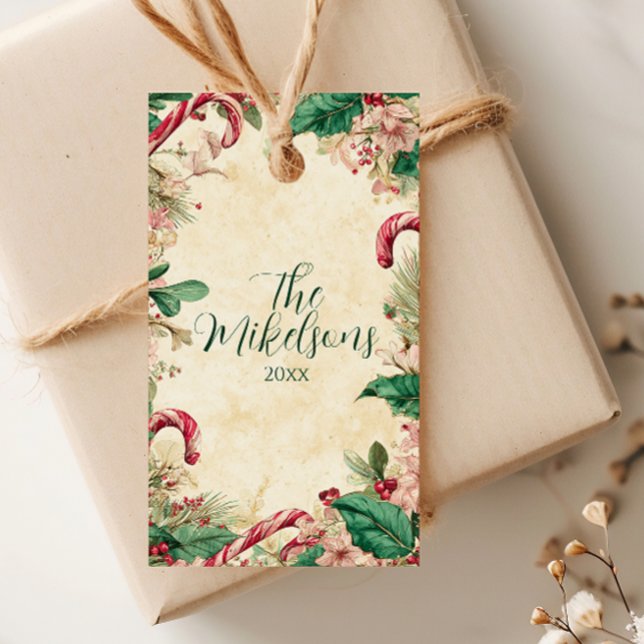 Rustikales Candy Cane Weihnachtsgebäck Party Geschenkanhänger (Von Creator hochgeladen)