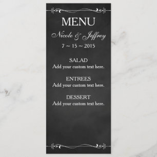 Rustikales Chalkboard essen Drink Verheiratet Hoch Menükarte