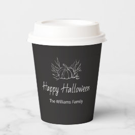 Rustikales Chalkboard Happy Halloween Simple Pumpk Pappbecher