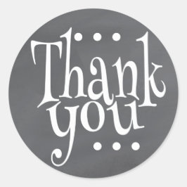 Rustikales Chalkboard Vielen Dank Siegel Runder Aufkleber