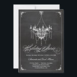 Rustikales Chandelier - Einladung - Chalkboard<br><div class="desc">Diese stilvollen Feierlichkeiten fügen Ihrem Feiertag eine moderne und elegante Touch hinzu.Design © www.berryberrysweet.com</div>