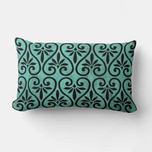 Rustikales Charm Aqua und Grunge mit blühenden Wir Lendenkissen