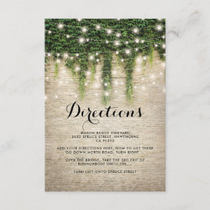 Rustikales Chateau Stone Kirche Hochzeiten Wege Begleitkarte