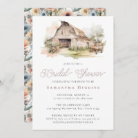 Rustikales Chic Floral Bauernhof Stall Brautparty