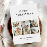 Rustikales Chic Simple Minimal Budget Weihnachten<br><div class="desc">Rustikale Chic Einfache Minimal Budget Weihnachts-Foto Weihnachtskarte</div>