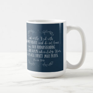 Rustikales Christliches Bibel Verse Abschluss Foto Kaffeetasse