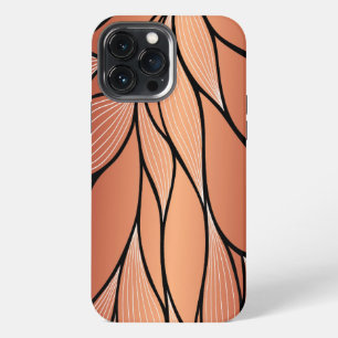Rustikales Coppery Bronze-Verlass-Muster iPhone 13 Pro Max Hülle