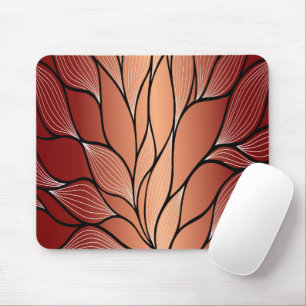 Rustikales Coppery Bronze-Verlass-Muster Mousepad