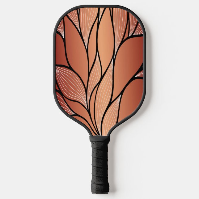 Rustikales Coppery Bronze-Verlass-Muster Pickleball Schläger (Vorderseite)