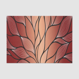 Rustikales Coppery Bronze-Verlass-Muster Seidenpapier