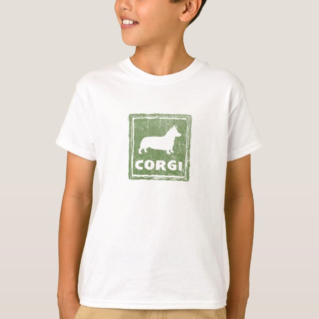 Rustikales Corgi T-Shirt (Vorderseite)