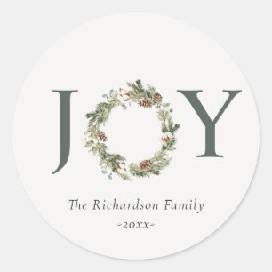 Rustikales Cotton Pine Joest Merriest Weihnachtskr Runder Aufkleber