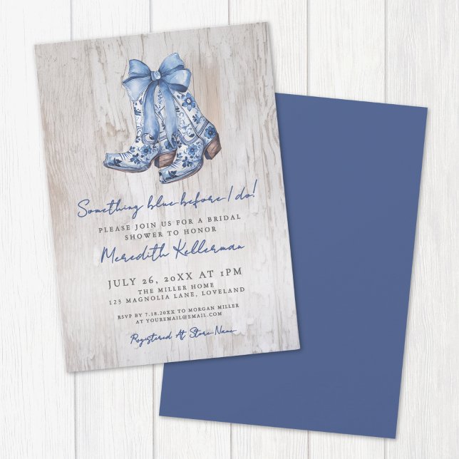 Rustikales Country Bow Cowboy Brautparty Einladung (Rustic Country Bow Cowboy Bridal Shower Invitation)