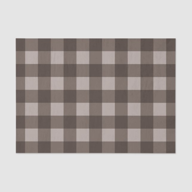 Rustikales Country Brown Tartan Kariertes Muster d Seidenpapier (Vorderseite)