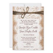 Rustikales Country Burlap Lace Twine Wedites