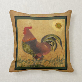 Rustikales Country Rooster Americana farbenfroh Kissen
