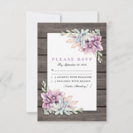 Rustikales Country succuled floral Wedding RSVP
