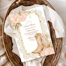 Rustikales Cowgirl Boots Floral Baby Shower
