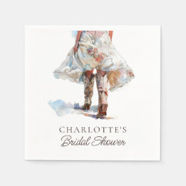 Rustikales Cowgirl Brautparty Napkins Serviette