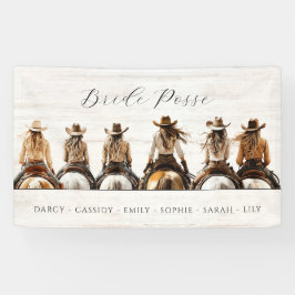 Rustikales Cowgirl Bride Posse Junggeselinnen-Absc Banner