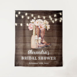 Rustikales Cowgirl Stiefel Bubbly BRAUTPARTY Hinte Wandteppich