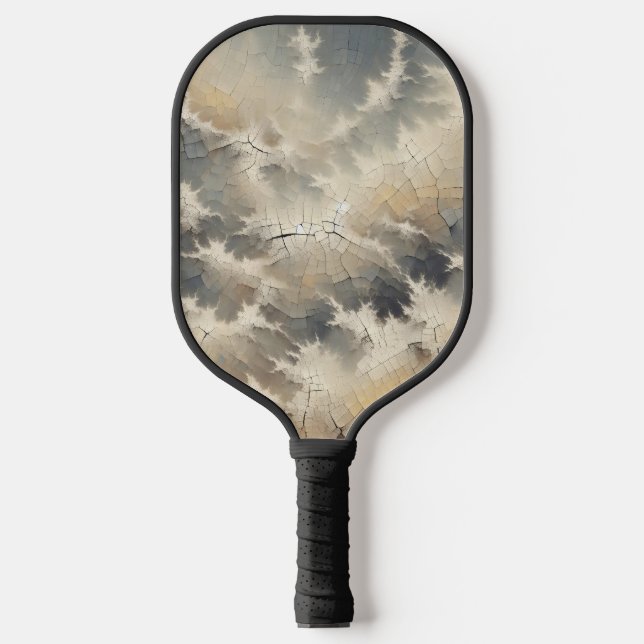 Rustikales Crackle Abstrakt Pickleball Schläger (Vorderseite)