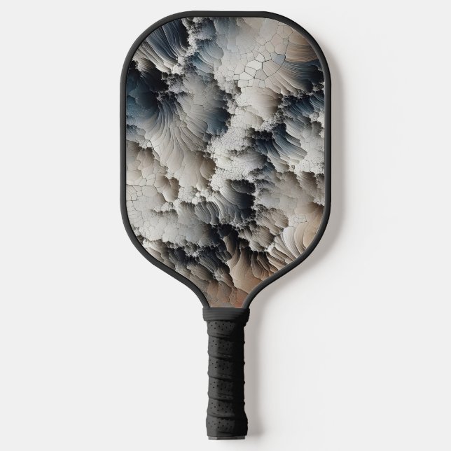 Rustikales Crackle Abstrakt Pickleball Schläger (Vorderseite)