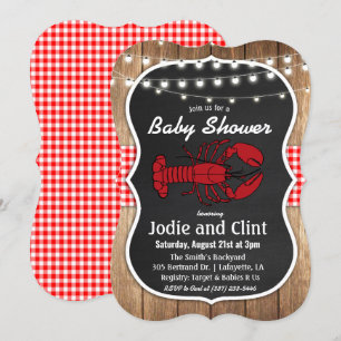 Rustikales Crawfish Boil Kinderdusche Einladung