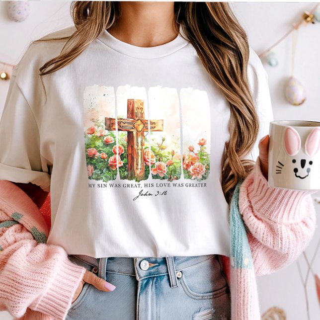 Rustikales Cross Oaster T-Shirt; John 3:16 Christl T-Shirt (Von Creator hochgeladen)