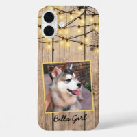 Rustikales Custom Square Foto Alaskan Malamute Pup