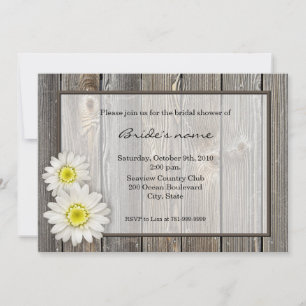 Rustikales Daisy Bridal Dusche Einladungen