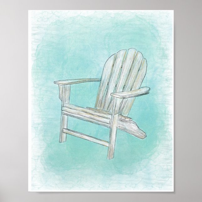 Rustikales Dekor der Adirondack-Leinwand Coastal B Poster (Vorne)