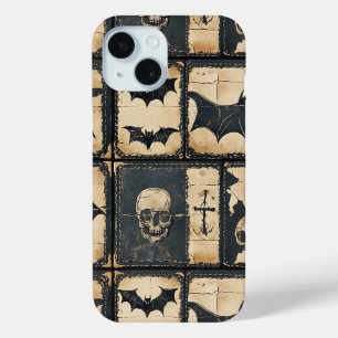 Rustikales Denim Halloween Patchwork-Muster Case-Mate iPhone Hülle