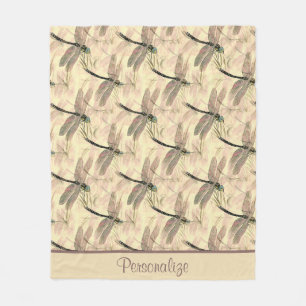 Rustikales Design der Drachenfliege Fleecedecke