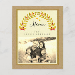 rustikales Dinner Party Template Menü