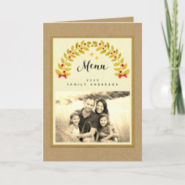 rustikales Dinner Party Template Menü Karte