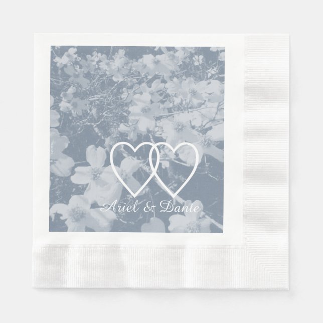 Rustikales Dogwood Blossom Wedding Handfasting lt. Serviette (Vorderseite)