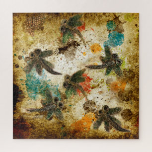Rustikales Dragonfly Flit Jigsaw Puzzle