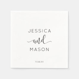 Rustikales Drehbuch Hochzeit Napkin Cocktail Napki Serviette