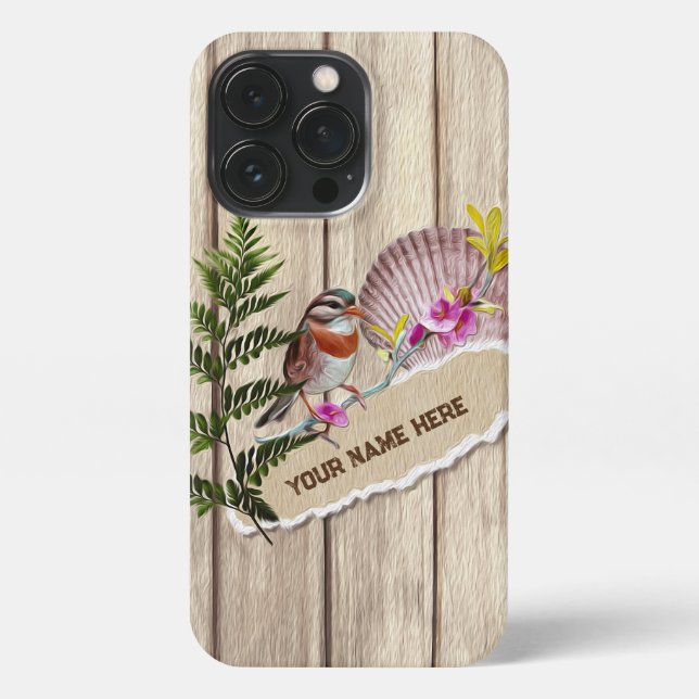 Rustikales Drehpapier Holzölfarbe Persönliche Beze iPhone Hülle (Rückseite)