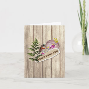 Rustikales Drehpapier Holzölfarbe Persönliche Beze Karte