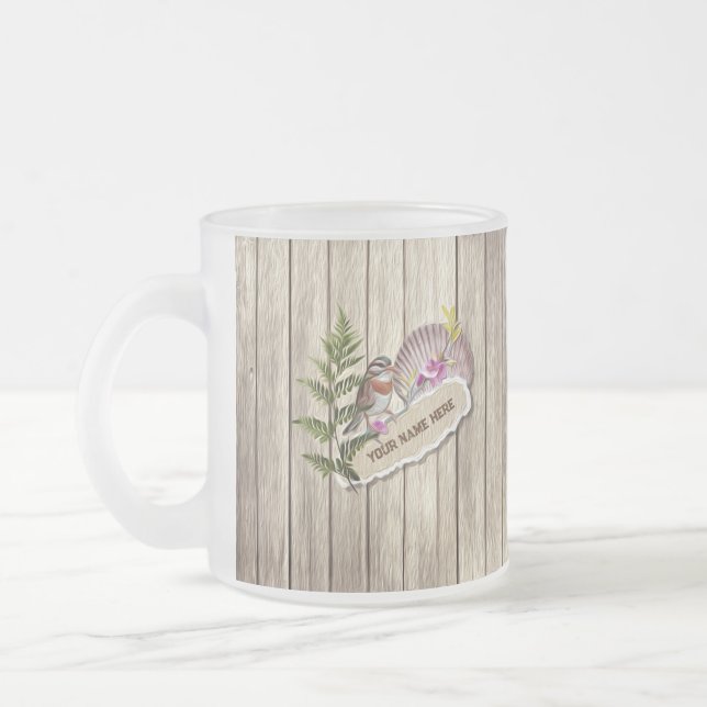 Rustikales Drehpapier Holzölfarbe Persönliche Beze Mattglastasse (Links)