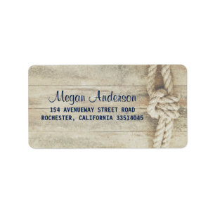 Rustikales Driftwood Rustic Beach Nautic Adressaufkleber