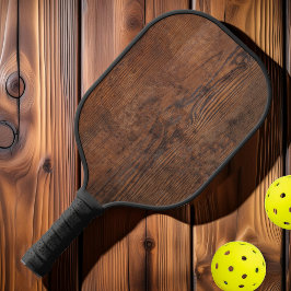 Rustikales Dunkelwalnussholz Pickleball Schläger